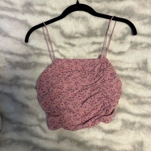 Kendall and Kylie pink ruffle tank